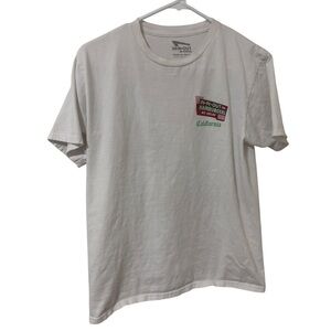 In and out California Melissa Noriega white graphic short sleeve t-shirt M